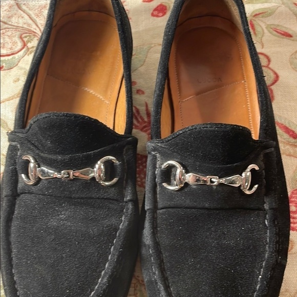 Allen Edmonds Lucca Black Suede and Silver Hoersebit Slip-On Loafers main image 12